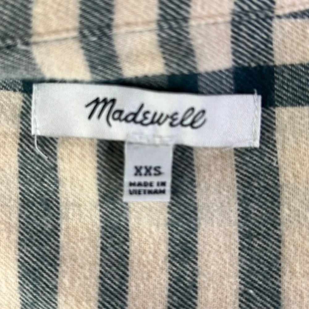 MADEWELL OVERSIZED EX-BOYFRIEND SWING SHIRT IN WINDOWPANE SZ XXS - Picture 7 of 8